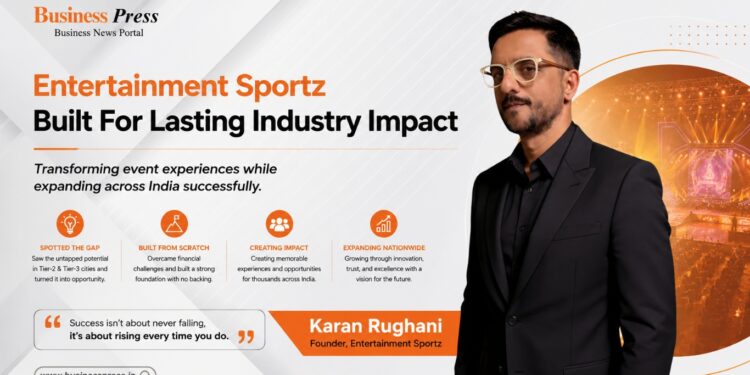 Karan Rughani Founder and CEO of Entertainment Sportz sharing his entrepreneurial success story and business journey in India's event management industry.