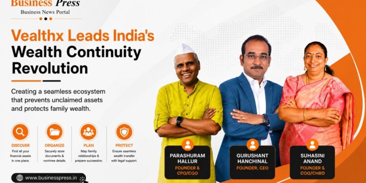 Vealthx founders Parashuram Hallur, Gurushant Hanchinal and Suhasini Anand