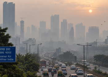 Air pollution in India affecting an urban city