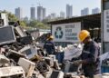 India e-waste problem at an electronic waste recycling facility