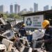 India e-waste problem at an electronic waste recycling facility