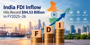 India FDI Hits Record $94.53 Billion in FY2025–26